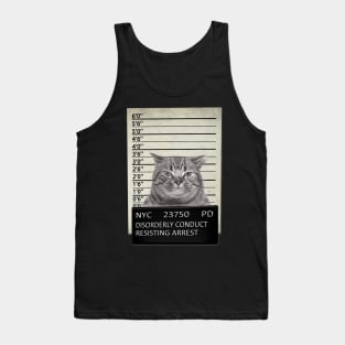 Cat Mugshot NYC Tank Top